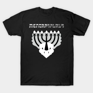 Menorasaurus Funny Hanukkah Joke T-Shirt